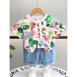 Googo Gaaga Boys Printed T-shirt with Shorts-picture-19