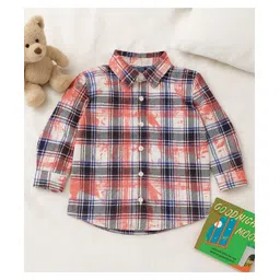 Googo Gaaga Cotton Woven Full Sleeves Checked Colour Splash Printed Shirt - Pink-picture-19