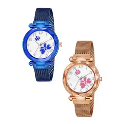 Gopal Shopcart Unisex Pack Of 2 Analogue Watch GR_379 Blue 315 Blue 379 Rose Gold Pink-picture-18