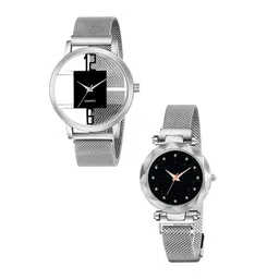 Gopal Shopcart Unisex Pack of 2 Embellished Regular Analogue Watches-GR379RG 12D-picture-18