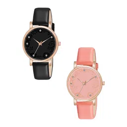 Gopal Shopcart Unisex Pack of 2 Embellished Round Tang Regular Analogue Watches-C36RG-picture-37