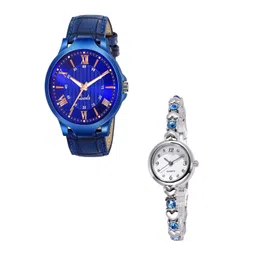 Gopal Shopcart Unisex Pack of 2 Embellished Round Tang Regular Analogue Watches-GR_1016-picture-17