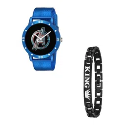 Gopal Shopcart Unisex Printed Dial Analogue Watch avengers Blue Aeviyo Black King-picture-40