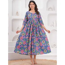 Gora Laxmi Women Blue Kurtas-picture-19