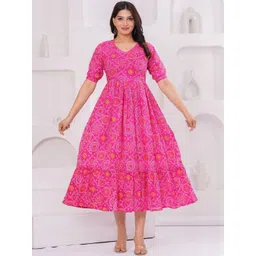 Gora Laxmi Women Pink Kurtas-picture-5