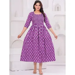 Gora Laxmi Women Purple Kurtas-picture-10