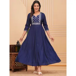 GORDHAN Women Embroidered Thread Work Anarkali Kurta-picture-24