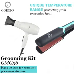 Gorgio Professional Premium Multi-Grooming Kit GMG-36 (HairStraightner +HairDryer Exclusive Combo) image 3