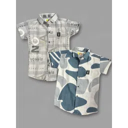 Gori Garmentss Boys Pack Of 2 Geometric Printed Casual Shirt-picture-49