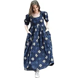 gosriki Girl's & Women's Rayon Stylish Dress|Trendy Summer Outfit Holiday Wear |One Piece Dress for Women Long Casual Dress |Vacation Wear & Daily Casual Wear-picture-42