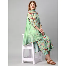 gosriki KALINI Women Floral Printed Kurta With Trousers & Dupatta-picture-29