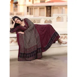 GoSriKi Women Ethnic Motifs Printed Panelled Kurta with Palazzos & With Dupatta-image-25