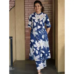GoSriKi Women Floral Printed Regular Kurta with Palazzos-image-21