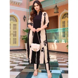 GoSriKi Women Printed Regular Kurta with Trousers-image-45