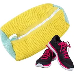 gowloz Yellow Shoe Washing Machine Laundry Organizer – Mesh Washer & Dryer Pouch for Sneakers, Trainers & Delicates | 360° Deep Cleaning (Pack of 1)-picture-18