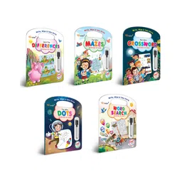 gowoo Write, Wipe & take Along Fun With , Play with Mazes , Spot the Difference , Word Search , Crossword With Pen | Combo of 5 |Explorer's Delight Set-picture-20