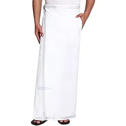 gowri tex Men's 100% Pure Cotton Velcro Dhoti With stickable Flexible and Adjustable Size with Pocket for Men pack of 1-picture-15