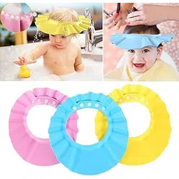 GOXIN Baby Shower Cap, Bathing Hat for Child Head & Hair Wash, Soft Bathroom Cap for Kids, Adjustable Tops for Eyes and Ear Protection While Shampoo (Multi Color, 6 Month - 4 Year)-picture-21