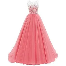 gp collection Women's Soft Net Fabric Floor Length Gown Casual-picture-46