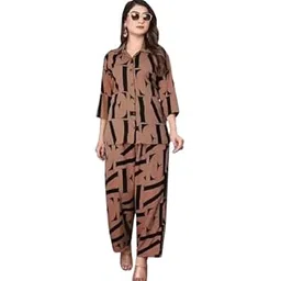 gr74 fashion Girls Cotton Printed Pajama Set, Lavender with White Abstract Design, Short Sleeve Top and Full Length Pants, Sleepwear Nightsuit-picture-38