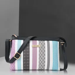 GRAADA Women Striped Crossbody Leather Sling Bag-picture-20