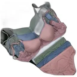 Gracebelle English Mold NET Bra Panty Set -Pack of 3|Style - 1661-picture-28