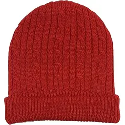 graceway Unisex Skull Cap (4C58, Red, Free Size) image 1