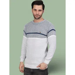 GRACIT Men Colourblocked Woollen Pullover-picture-33