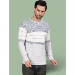 GRACIT Men Striped Woollen Pullover-picture-36
