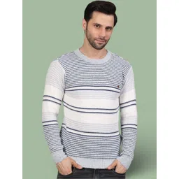 GRACIT Men Striped Woollen Pullover-picture-27