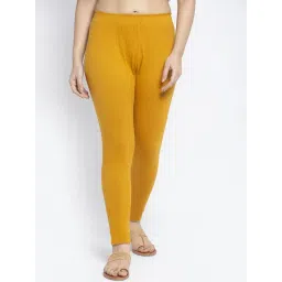 Gracit Mustard Yellow Regular Fit Leggings-picture-48