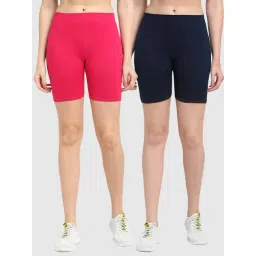 Gracit Pink & Navy Cotton Sports Shorts - Pack Of 2-picture-32
