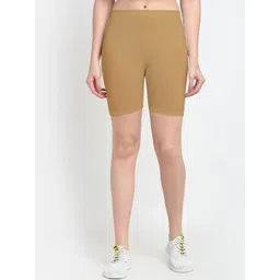 GRACIT Women Beige Biker Shorts-picture-35