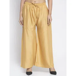 GRACIT Women Beige Solid Rayon Palazzo-picture-33