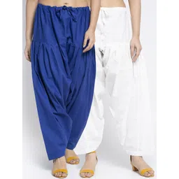GRACIT Women Blue & White Pack Of 2 Solid Salwars-picture-24