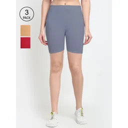 GRACIT Women Grey Biker Shorts-picture-16