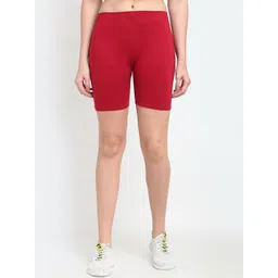 GRACIT Women Maroon Biker Shorts-picture-32