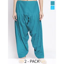 GRACIT Women Pack of 2 Pure Cotton Loose-Fit Salwars-picture-27