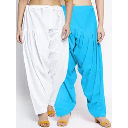 GRACIT Women Pack Of 2 Solid Cotton Salwars-picture-20
