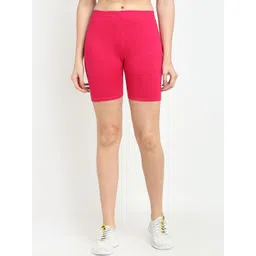 GRACIT Women Pink Solid Biker Shorts-picture-21
