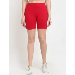 GRACIT Women Red Biker Shorts-picture-33