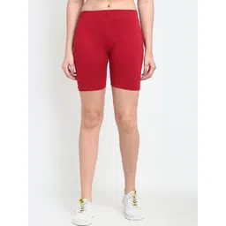 GRACIT Women White Biker Shorts image 2