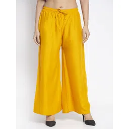 GRACIT Women Yellow Ethnic Palazzos-picture-38