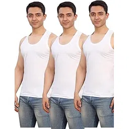 graff Men White Color Without Pockect Vest for Men (Pack of 3)-picture-43