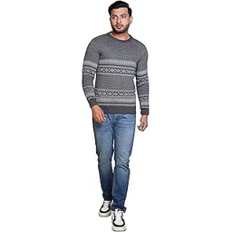 grand line Men's Acrylic Woolen Sweater Regular Fit Sweater Winter Wear Round Neck Full Sleeve Solid Sweater for Men's | Suitable Size is Medium and Large | Multicolor | GL/Men Sweater/23-picture-54