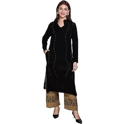 grand line Women's Acrylic Woolen Winter Wear Warm Kurta with Palazzo Set-picture-54