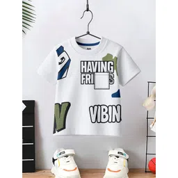 Grand Max Boys Typography Printed Round Neck Cotton T-shirt-picture-30