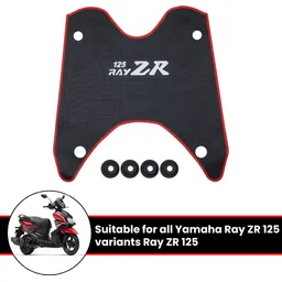 grandbiker Rubber Foot Mat Compatible with Ray ZR BS6 Yamaha Ray-ZR Two Wheeler Mat-picture-13