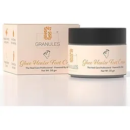 Granules Ghee-Based Foot Cream for Cracked Heels & Dry Feet 50g | Foot Cream for Women & Men | Ayurvedic Crack Heel Repair Cream with Desi Cow Ghee, Aloe Vera & Shea Butter-picture-10