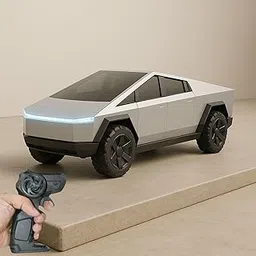 GRAPHENE RC 1:14 Tesla Cybertruck Remote Control Simulation High Speed Racing Car All-Terrain with Rechargeable 27Mhz Radio-Controlled Working Dazzling Lights for Kids of Age 14+ (RC Tesla Truck)-picture-21